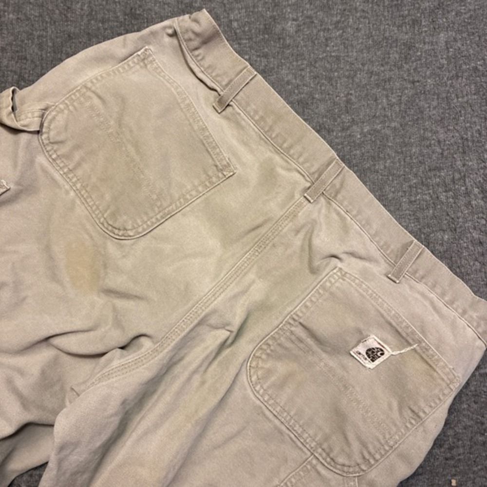 Carhartt B11 DES Dungaree Pants Mens 40x32 Tan Canvas Carpenter Workwear Baggy‎